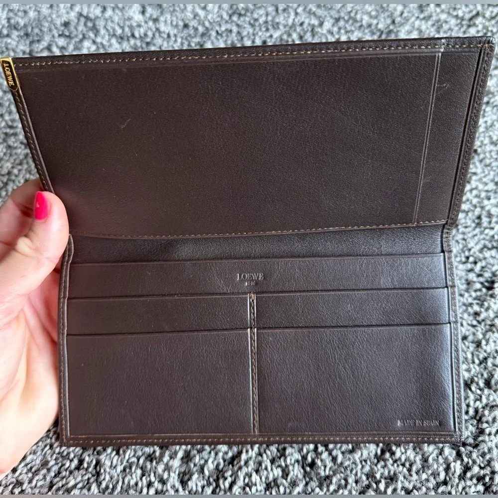 Loewe brown long wallet